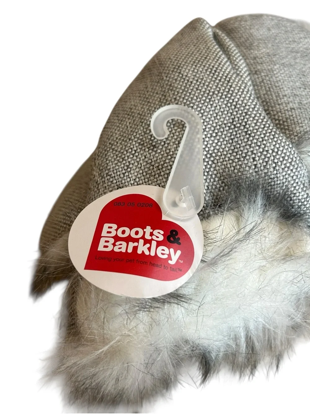 NEW Gray Boots & Barkley Pet Fur Hat Warm Winter Accessories One Size Small Fit!